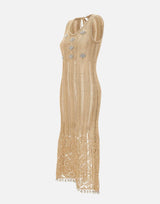 "Long sleveless dress in crochet lurex" 25AMRO140ML0317 P717 RABANNE 