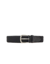 Cintura in tessuto intrecciato ELASTICO RAYON NERO ALBERTOLUTI 