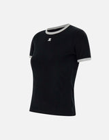 T-shirt "Signature contrast" VESJTS017JS0070 BLKHERWHITE COURREGES 