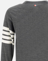 Cardigan "Classic V-Neck" in pura lana merino MKC002A Y1014038 THOM BROWNE 