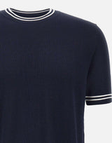 T-shirt in seta e cotone DK87052 BLU DIKTAT 