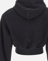 Felpa crop con cappuccio VAQ11T029 BLACK VAQUERA 