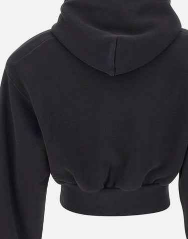 Felpa crop con cappuccio VAQ11T029 BLACK VAQUERA 