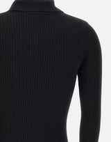 Polo "Classic Rib" 325MPO051FI0001 BLACK COURREGES 