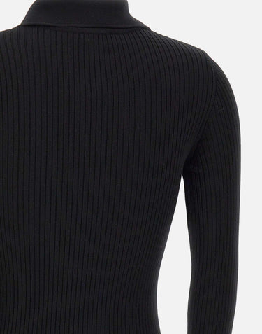 Polo "Classic Rib" 325MPO051FI0001 BLACK COURREGES 