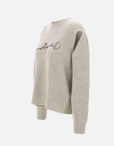 Maglione in lana con firma Margiela S52HL0065 M13288806S MM6 MAISON MARGIELA 