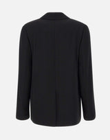 Blazer doppiopetto in crêpe V938991488 001BLK VINCE. 