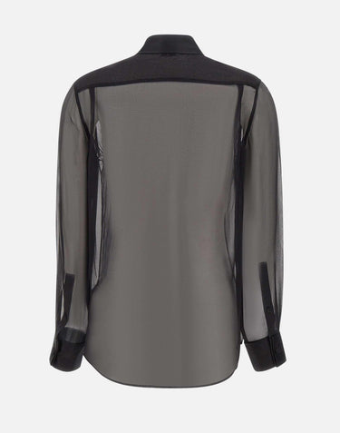 "Sheer Silk tuxedo shirt" 32126 1433 FILIPPA K 