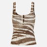 Top in costina a stampa zebra 2T123A M1035 BLUMARINE 