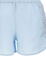 Shorts in lino con ricami W01200781 SKYBLUE MAURIZIO MYKONOS 