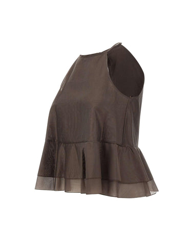 Top smanicato con balze SP1GX030 6044 KAOS 