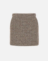 Minigonna con fantasia pied de poule RI5LE019 6006 KAOS 