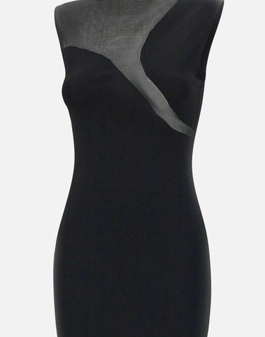"Sheer knit maxi dress" 113706 100 ROTATE BIRGER CHRISTENSEN 