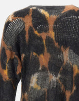 Maxi maglione leopardato con strappi F5LAMAJP065 570 LANEUS 
