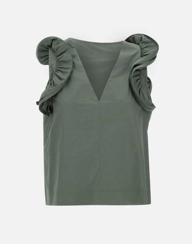 Blusa  in popeline di cotone QP1MR021 5022 KAOS 