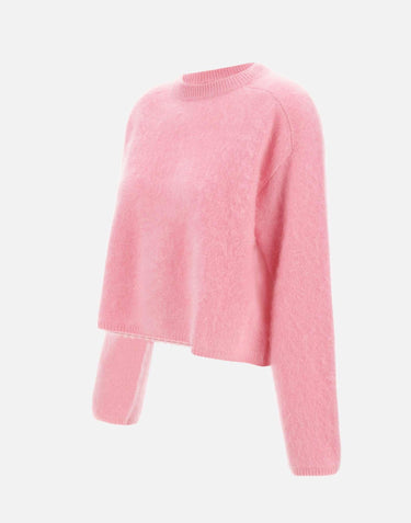 "Brushed crewneck" 24084 PINK SOFT GOAT 
