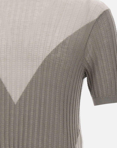 Maglia in misto lana a maniche corte EM004627 AF25250M8120 EMPORIO ARMANI 