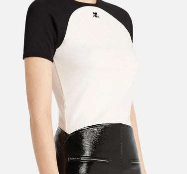 T-Shirt "Circle Contrast" 325JTS214JS0203 WHTBLK COURREGES 