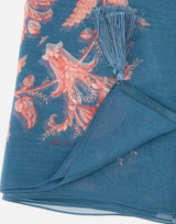 Scialle in seta con motivo floreale e nappine WAYA0001 AKE21X0886 ETRO 