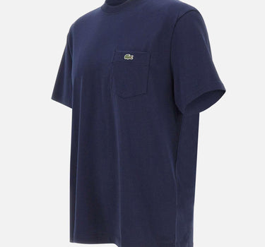 T-shirt in cotone con taschino TH2827 166 LACOSTE 