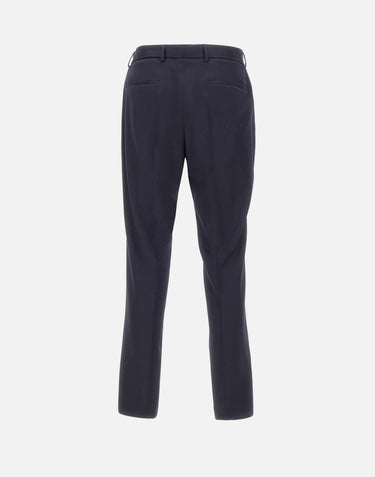 Pantaloni slim fit in serge di lana vergine 50469174 401 BOSS 