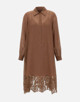 Abito chemisier in garza ramié ricamata 2616231012600 062 MAX MARA STUDIO 