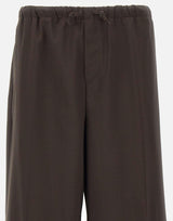 Pantaloni con coulisse in lana vergine 50563827 210 BOSS 
