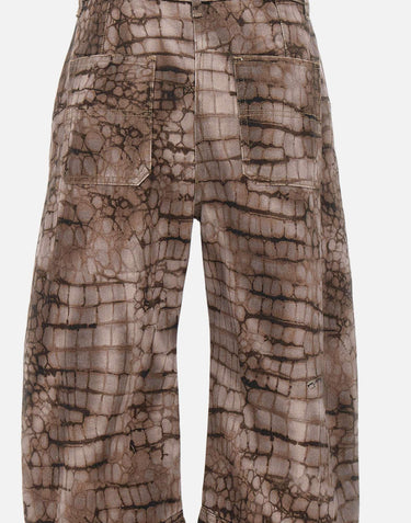 Jeans in drill con stampa alligatore PJ31D61E2 644 ELISABETTA FRANCHI 