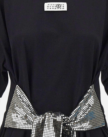 T-shirt in cotone con guanti con paillettes S52GC0358 M20170900 MM6 MAISON MARGIELA 