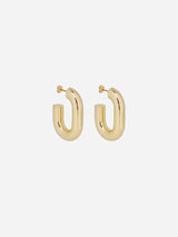 "Oversized single hoop earrings" 22ABB0216MET345 P710 RABANNE 