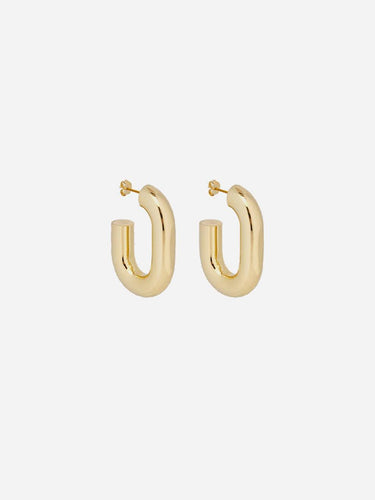 "Oversized single hoop earrings" 22ABB0216MET345 P710 RABANNE 