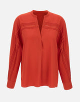 Blusa con pieghe decorative V184813202 870POP VINCE. 