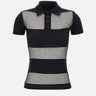 Polo a righe semi trasparente COPJS115F5028 BLK COPERNI 