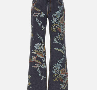 Jeans flare stampa narcisi WRNB0029 AKD39X0811 ETRO 