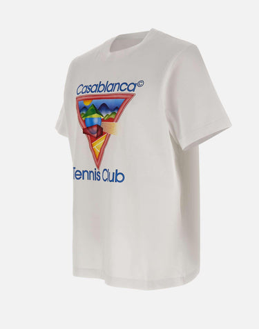 "Tennis club printed t-shirt" MPF25JTS001 01 CASABLANCA 