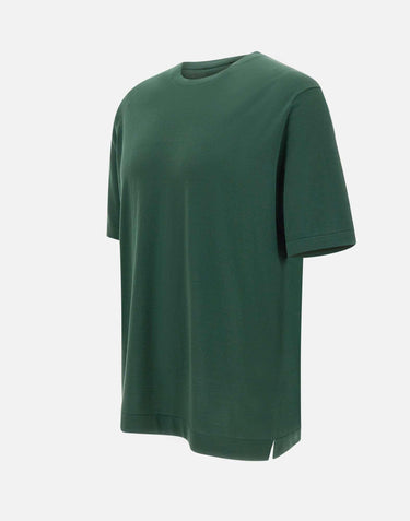 T-shirt girocollo in cotone DK17038 VERDE DIKTAT 