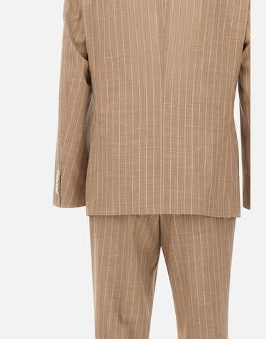 Abito in misto lana gessato 50560809 264 BOSS 