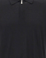 Polo in misto lana con zip 43166 16401099 GRAN SASSO 