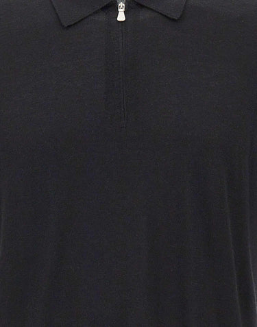 Polo in misto lana con zip 43166 16401099 GRAN SASSO 