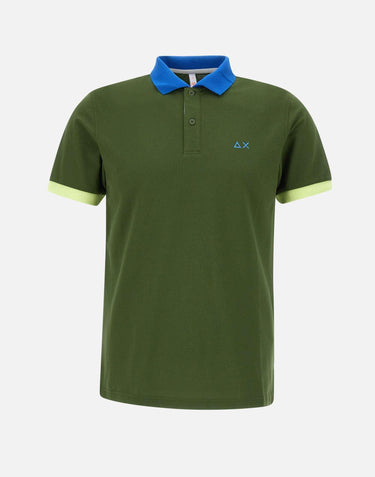 T-shirt "3 color way" in cotone piquet A35116 37 SUN68 