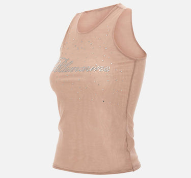 Top in tulle con punti luce 4T061A N0120 BLUMARINE 