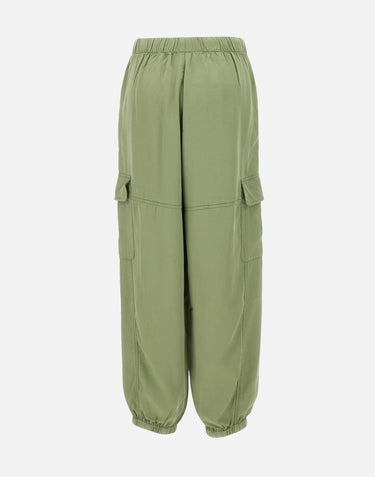 "Fluid fabric cargo trousers" P35205 84 SUN68 