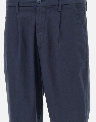 Pantaloni "Marc-El" misto lino e cotone stretch P616LS 34164002 RE-HASH 