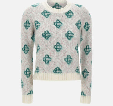 Maglia girocollo monogram WPF25KW1022 01 CASABLANCA 