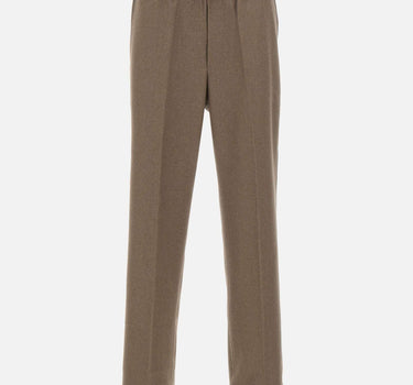 Pantaloni in flanella con elastico in vita LBP191 WV016LBR DROLE DE MONSIEUR 