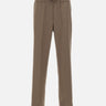 Pantaloni in flanella con elastico in vita LBP191 WV016LBR DROLE DE MONSIEUR 