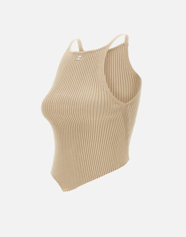 "Signature point rib knit" VESMTO042FI0001 1054 COURREGES 