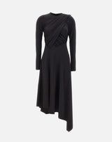 Abito asimmetrico con drappeggi 1326JDR007340A BLACK VICTORIA BECKHAM 