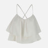 "Tank top volant mixed fabric" T35218 31 SUN68 
