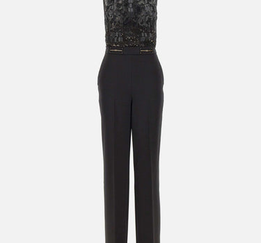 Tuta in crêpe con ricami TU06662E2 110 ELISABETTA FRANCHI 